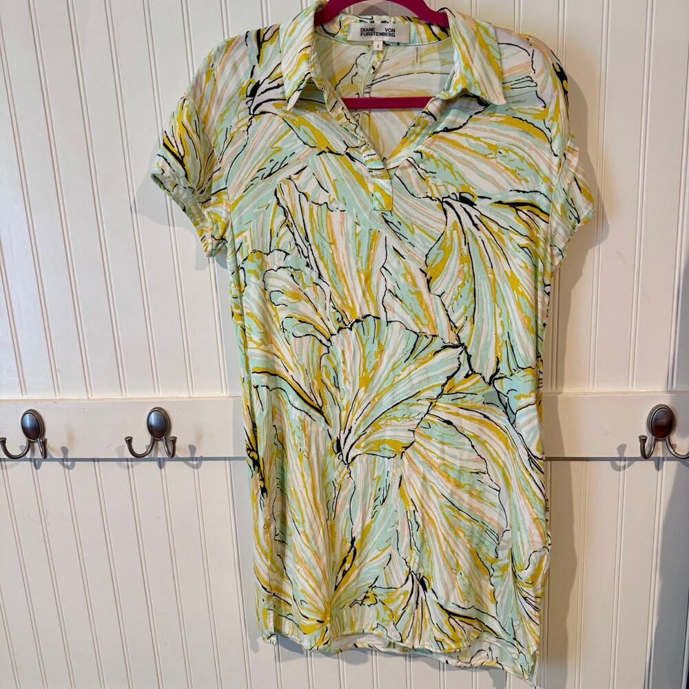 Vintage Diane von Furstenberg Pastel Swirl Dress Size S